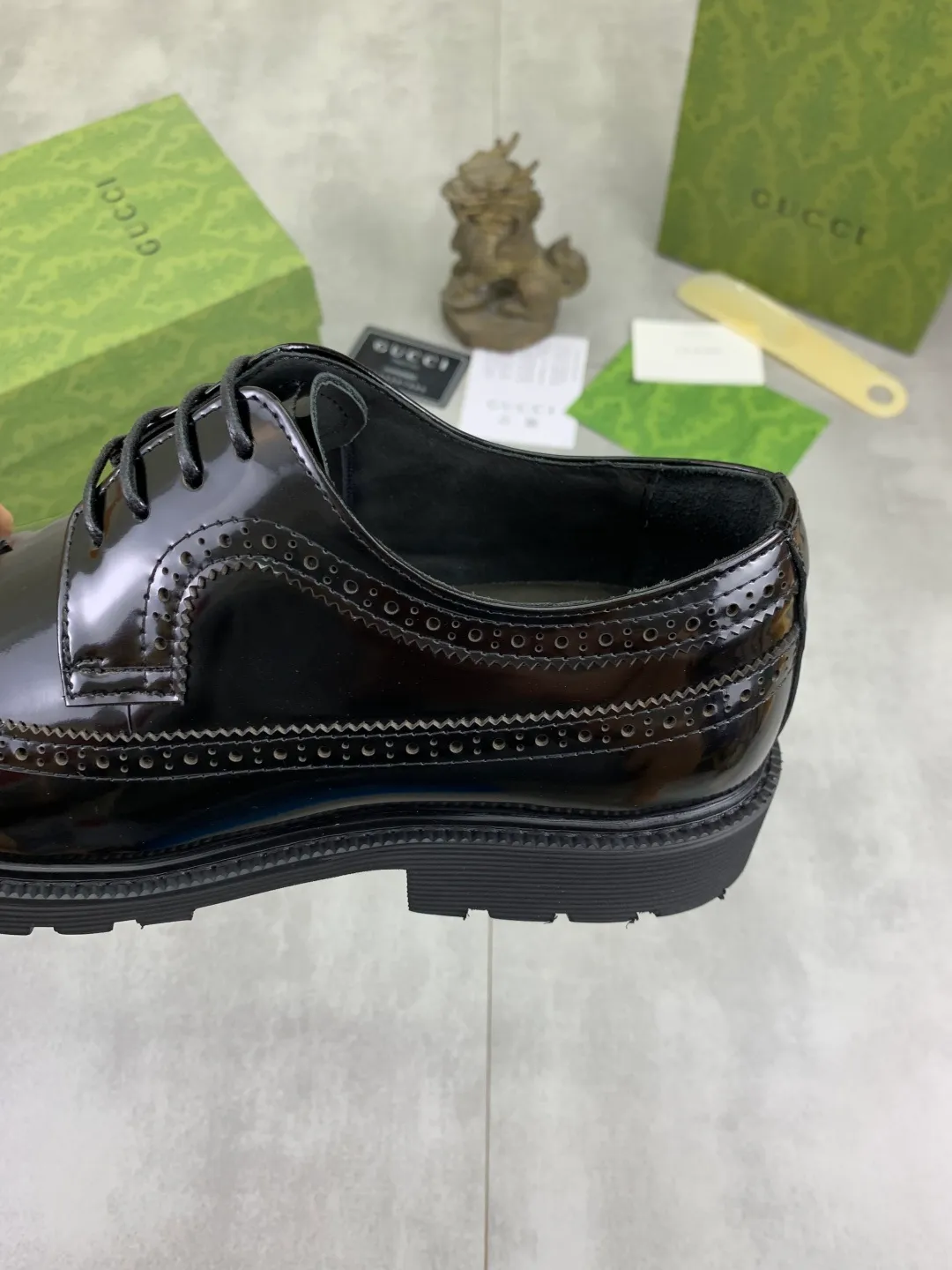 Men's Men's Shoes 💰P580 [New Style] 💰💎💎💎 [Gucci] GUCCI high-end men's formal business leather shoes, original order 1:1! Original imported high-end calfskin, original metal buckle, imported first-layer pigskin lining for feet, original high-end outsole, men's shoe size: 38-44